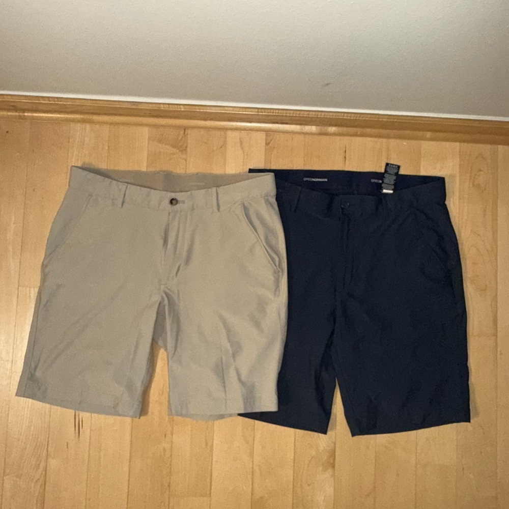 Greg Norman Men’s Performance Stretch Shorts – 2-Pack (Size 32)